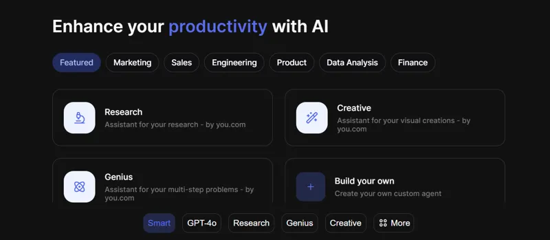 Screenshot of You.com