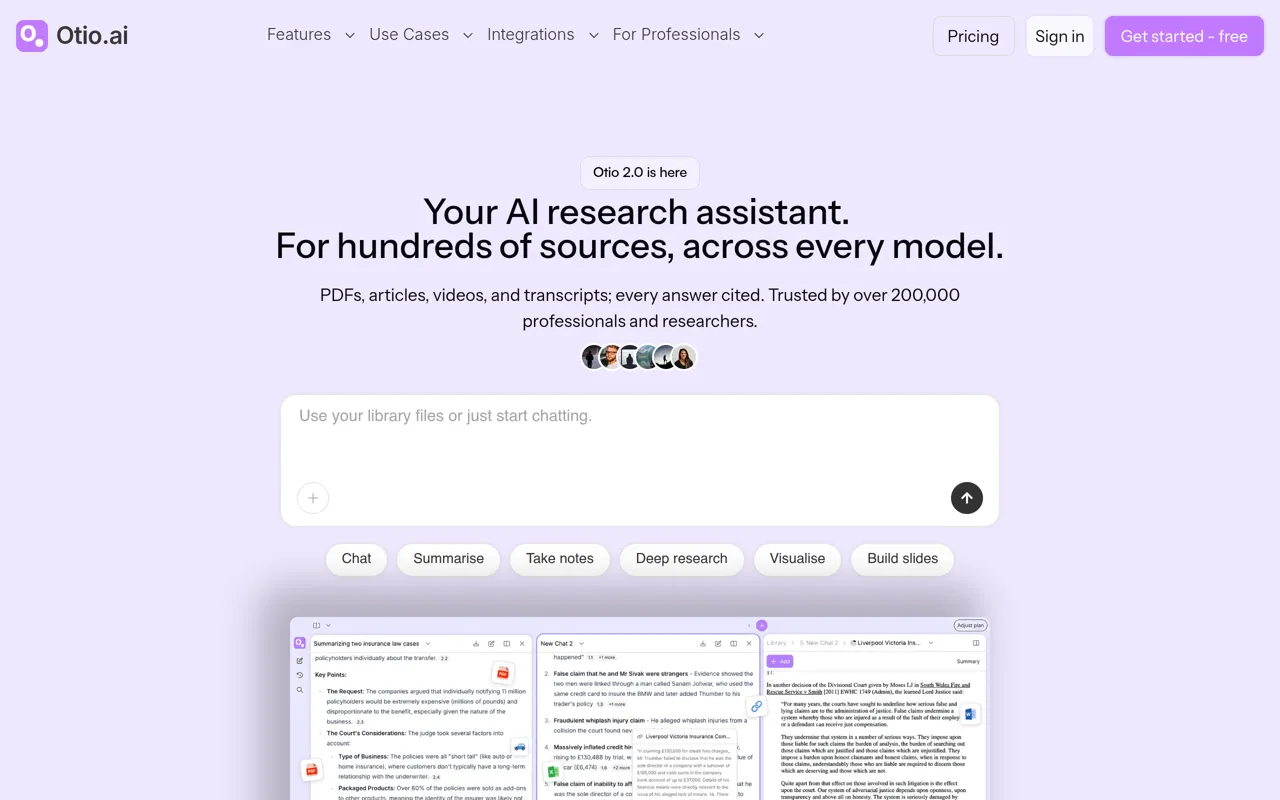 Screenshot of Otio