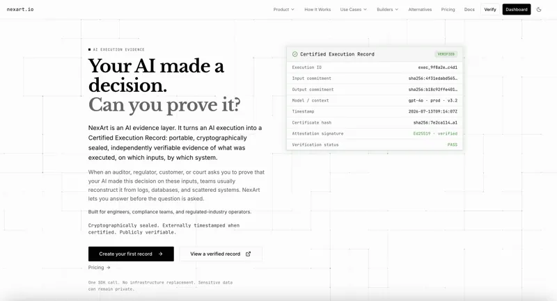 Screenshot of NexArt