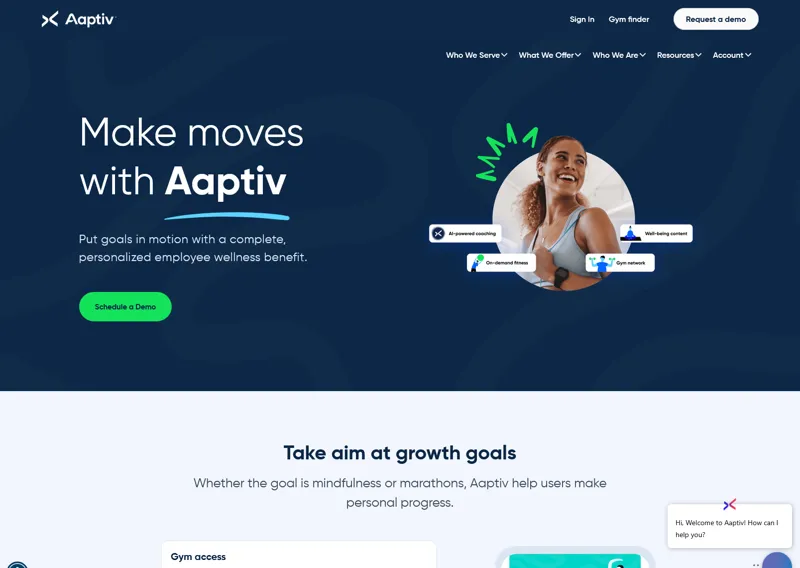 Screenshot of Aaptiv