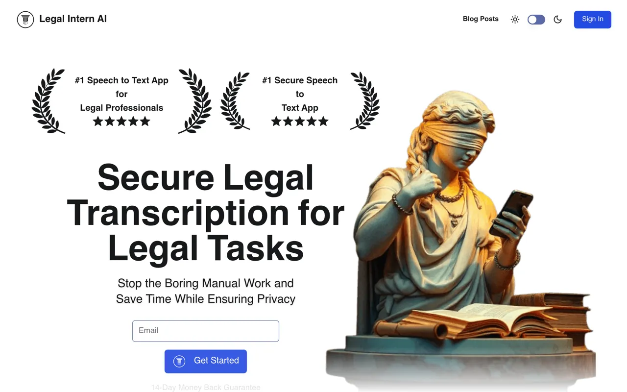 Screenshot of Legal Intern AI