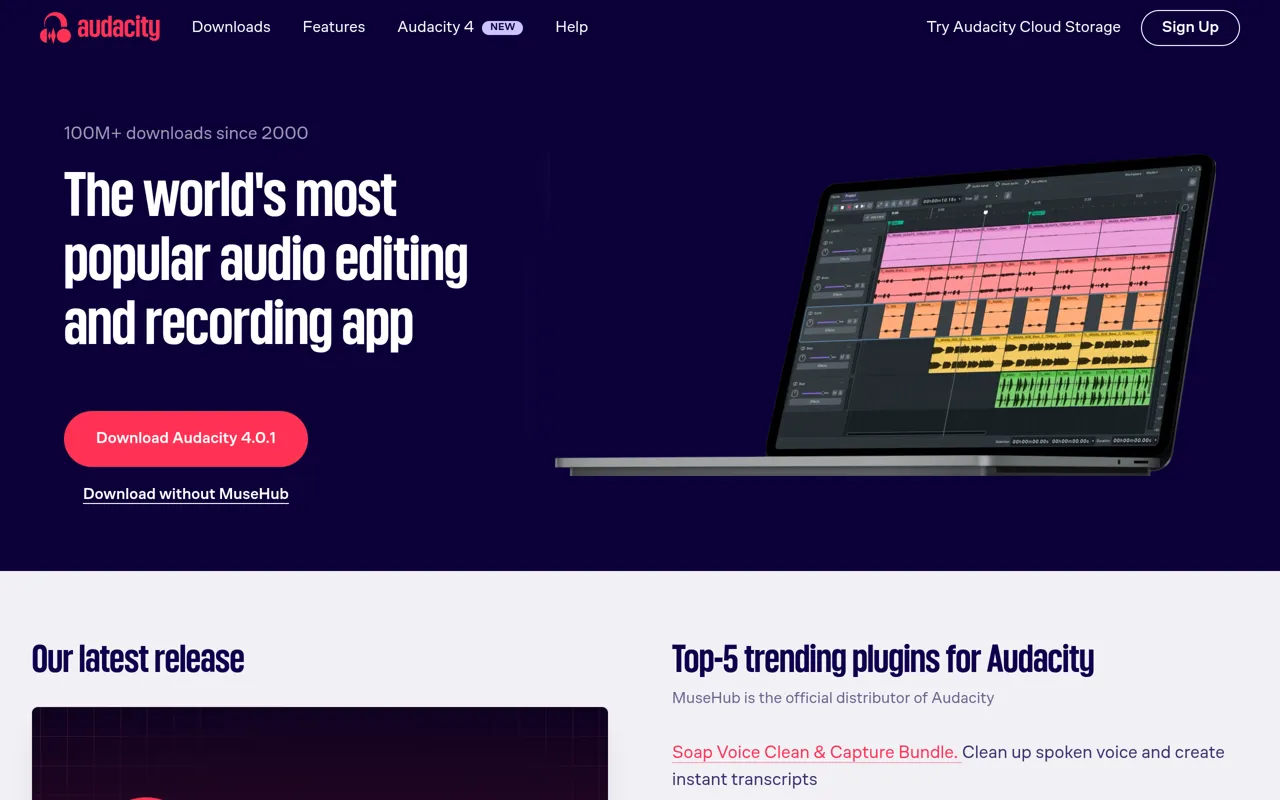 Screenshot of Audacity