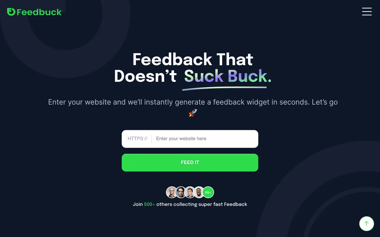 Screenshot of Feedbuck AI