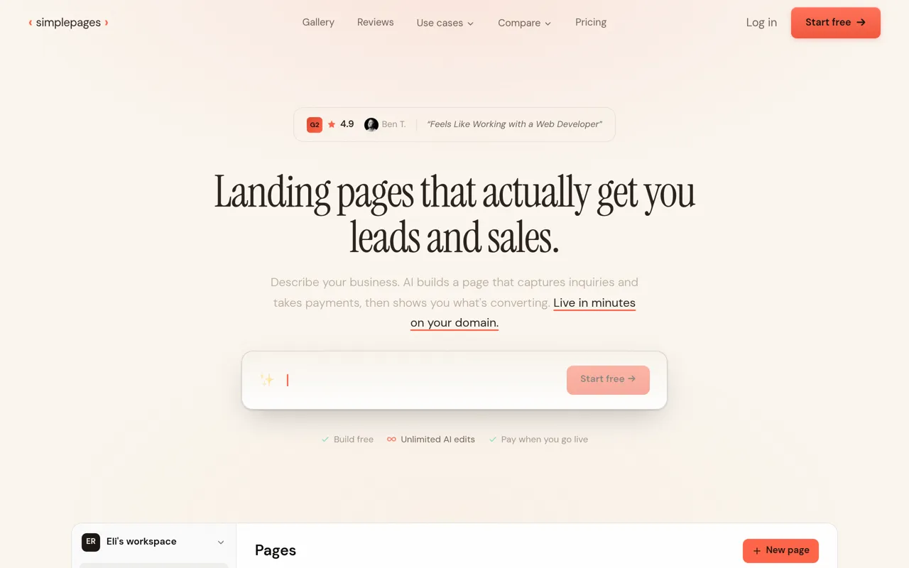 Screenshot of SimplePages
