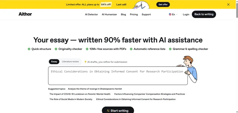 Screenshot of Aithor