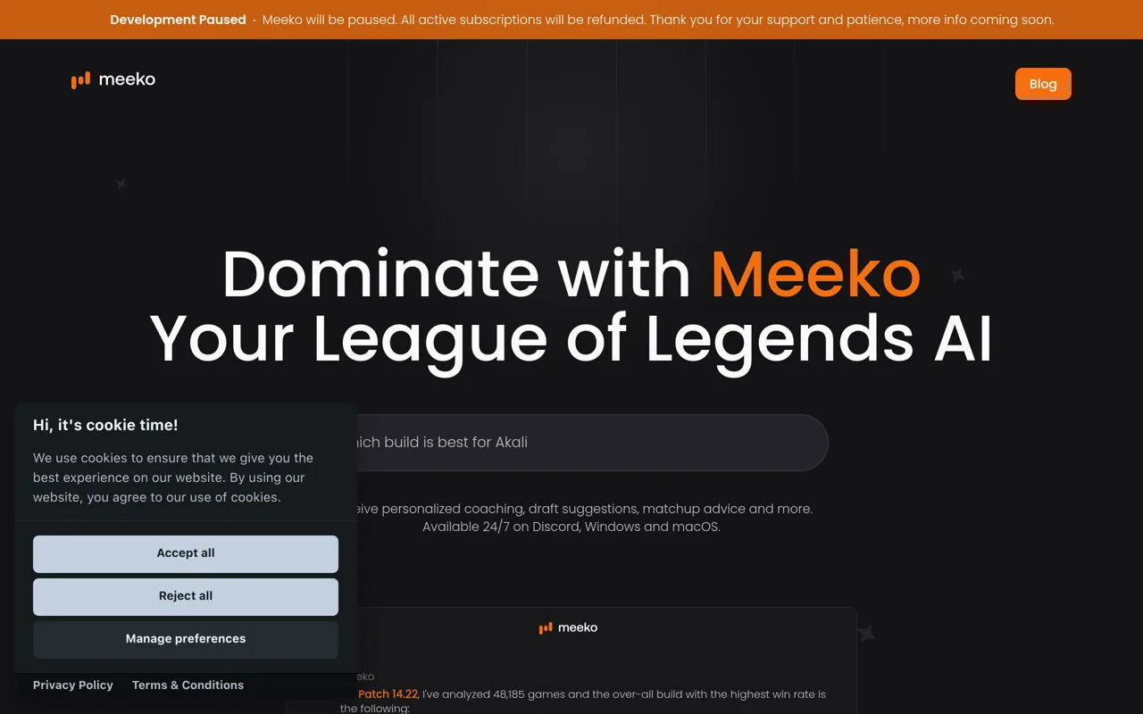 Screenshot of Meeko.ai