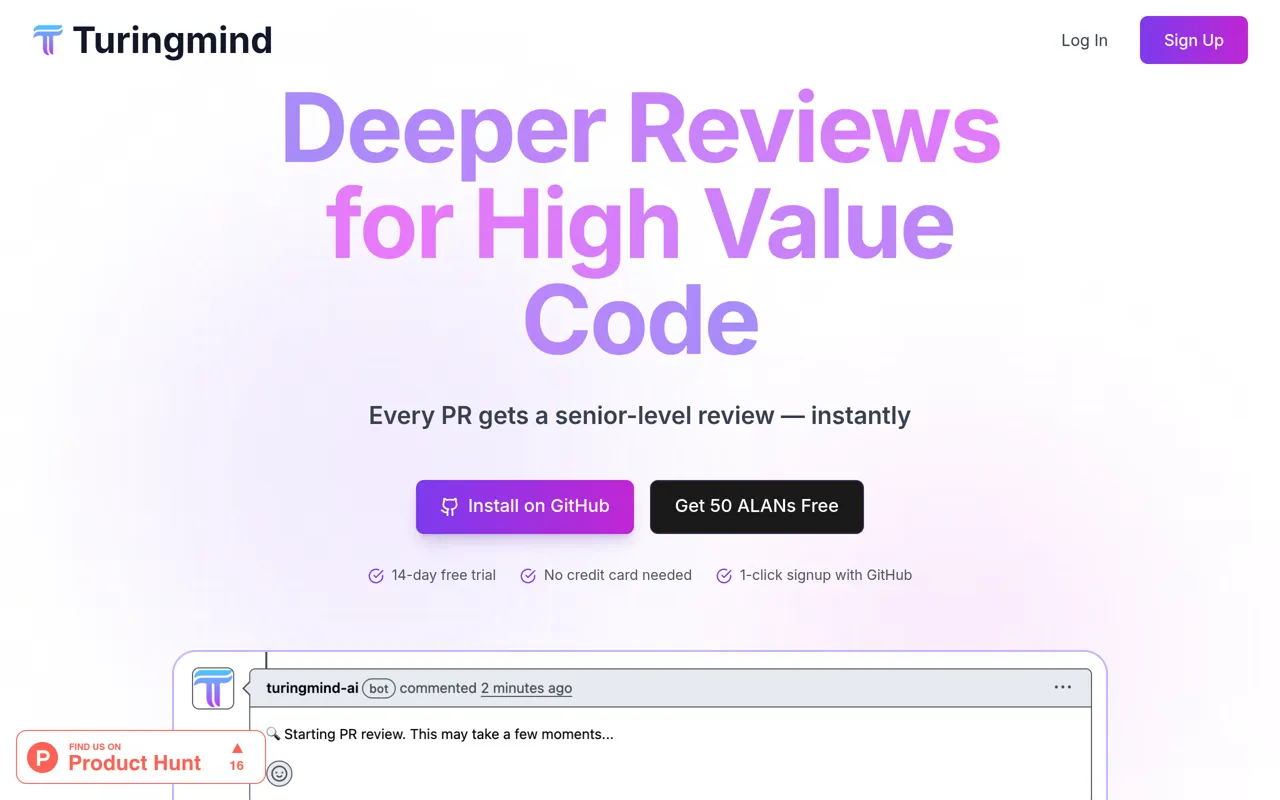 Screenshot of TuringMind
