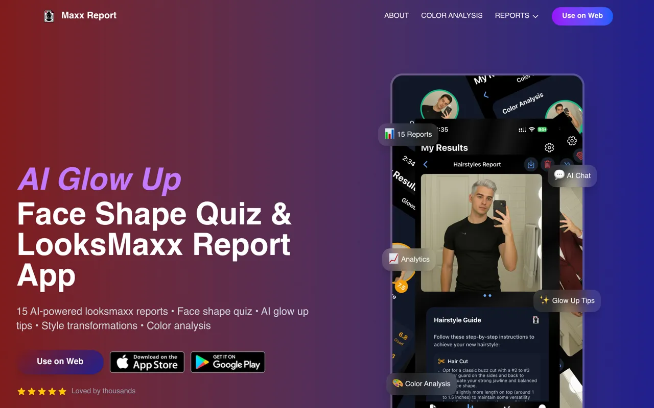 Screenshot of Maxx Report