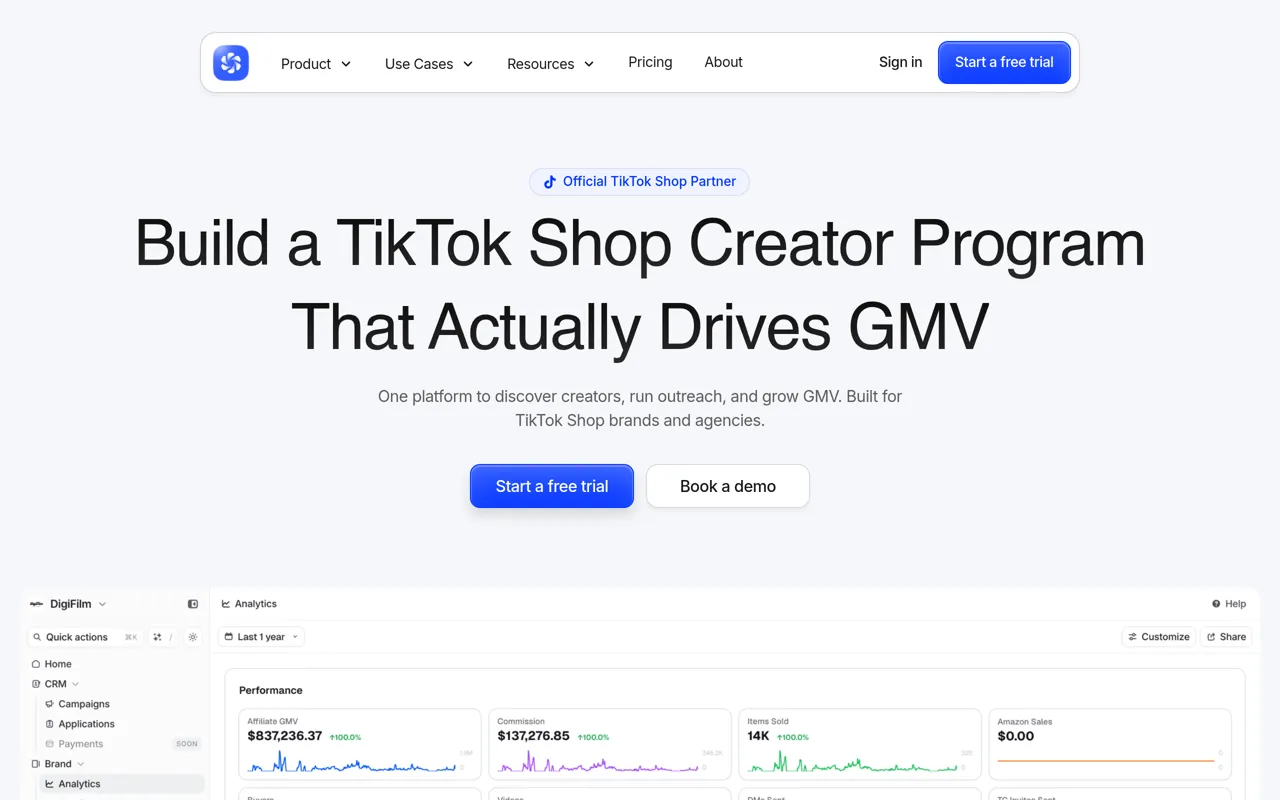 Screenshot of Hubfluence