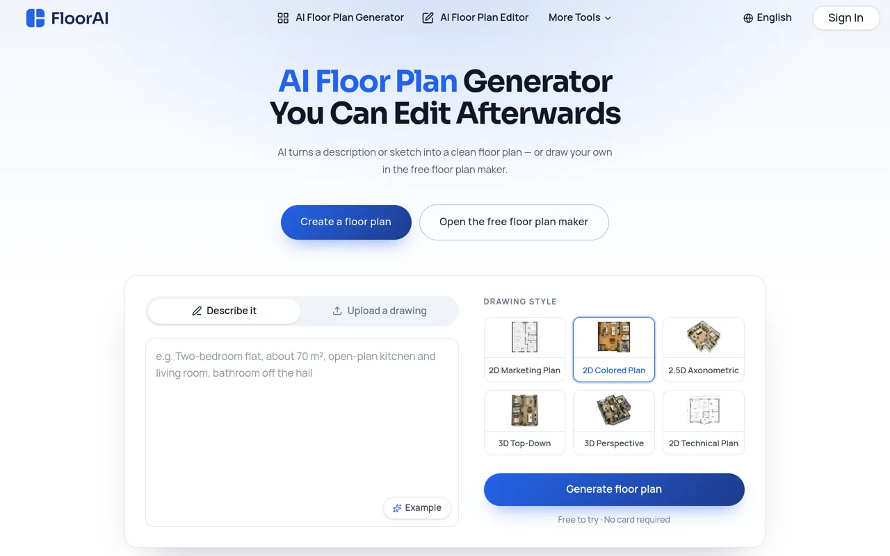 Screenshot of FloorAI