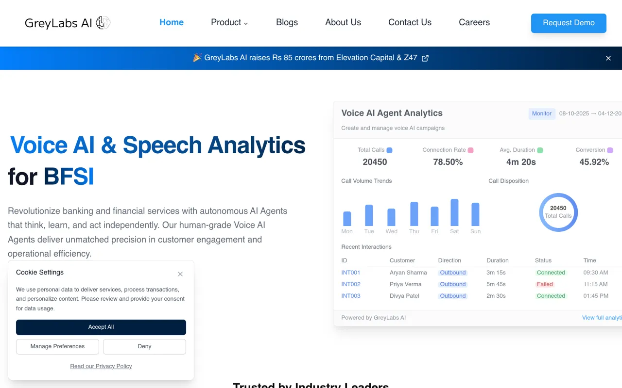 Screenshot of GreyLabs AI