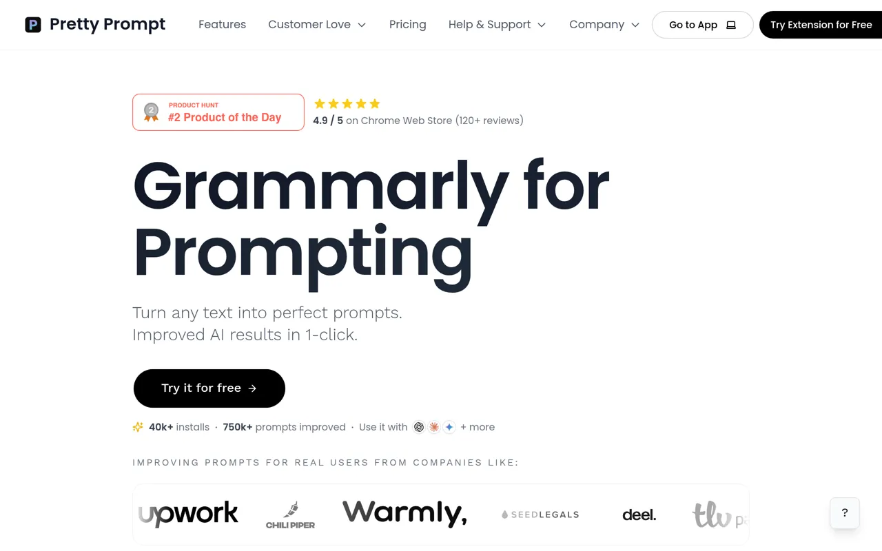 Screenshot of Pretty Prompt