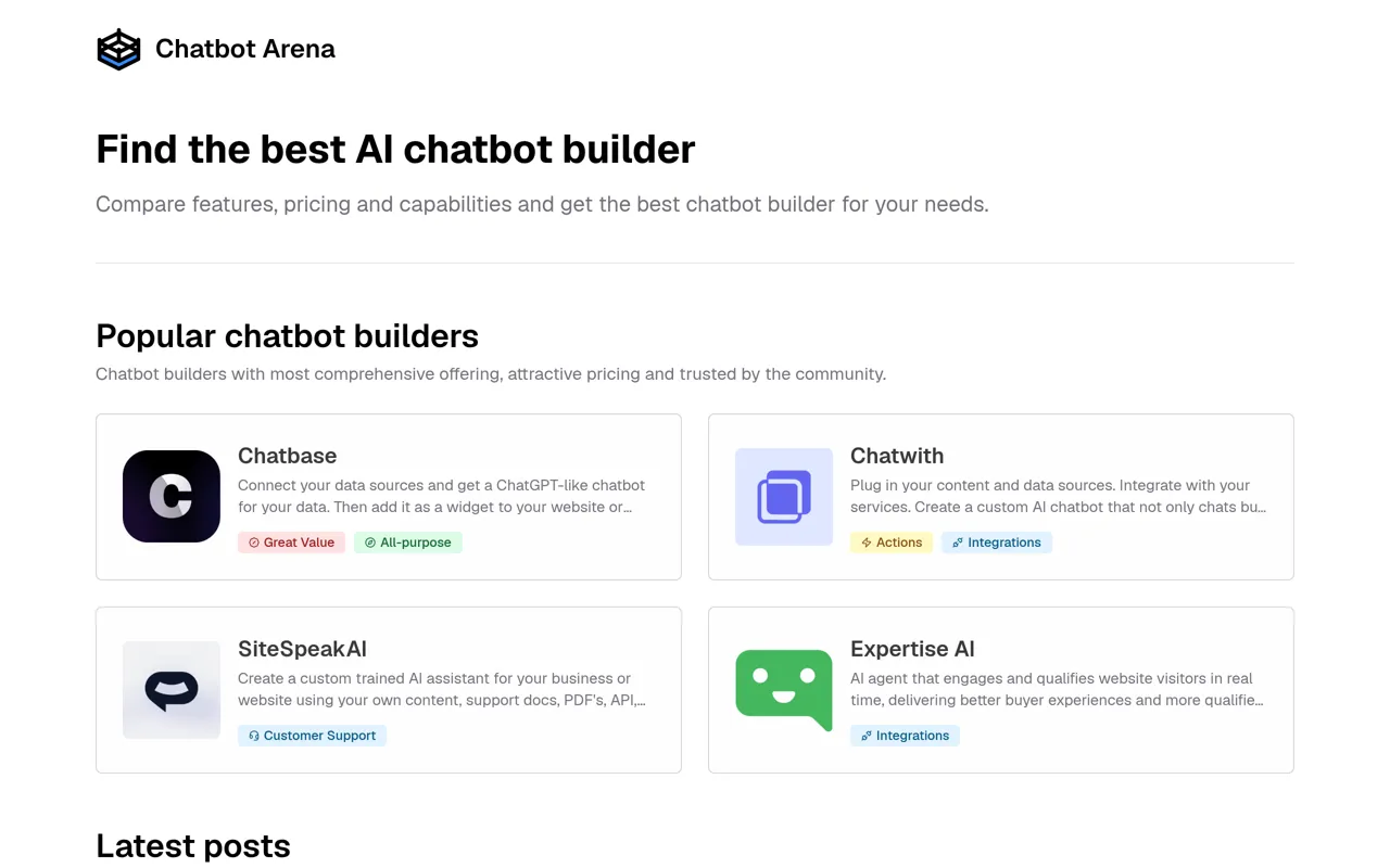 Screenshot of Chatbot Arena