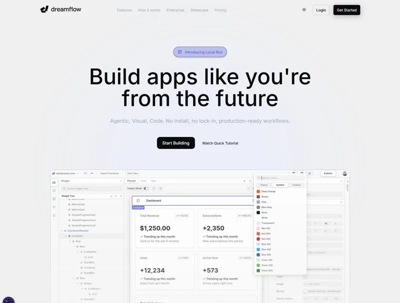 Screenshot of Dreamflow