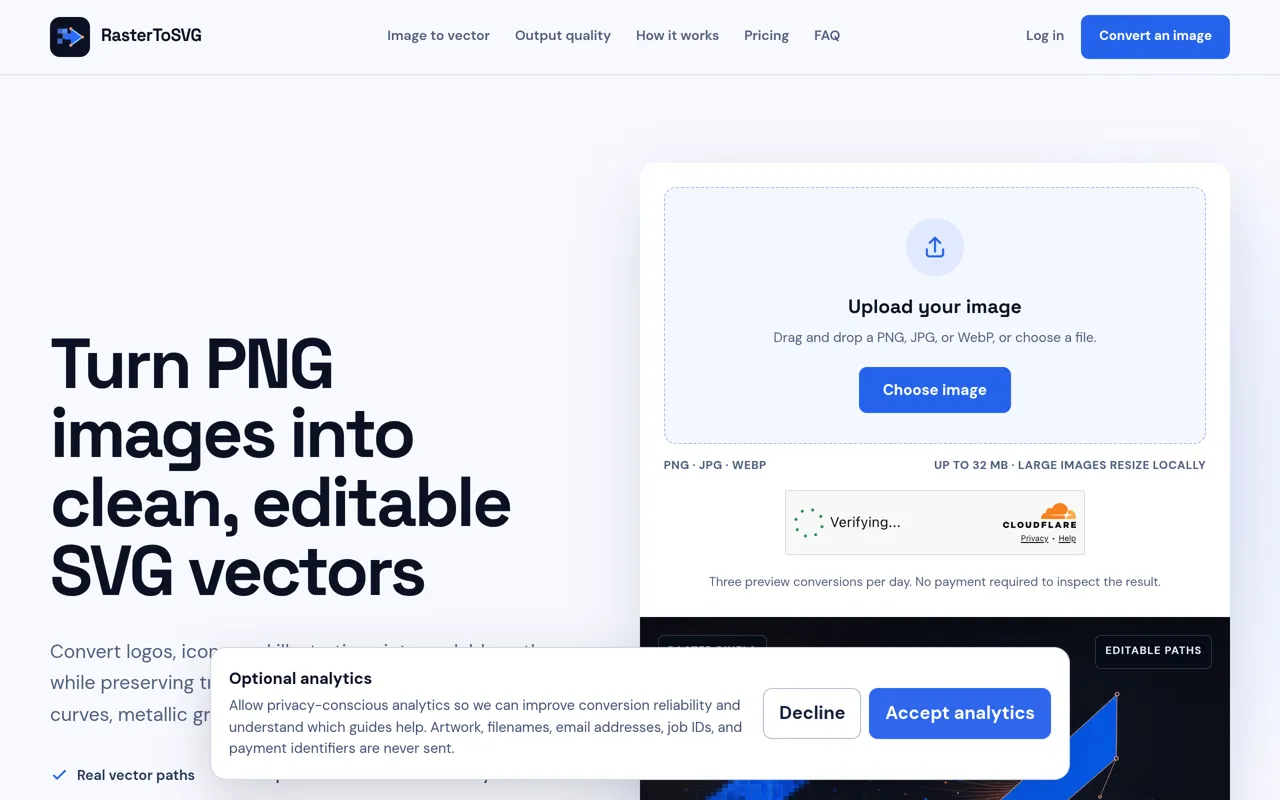 Screenshot of RasterToSVG