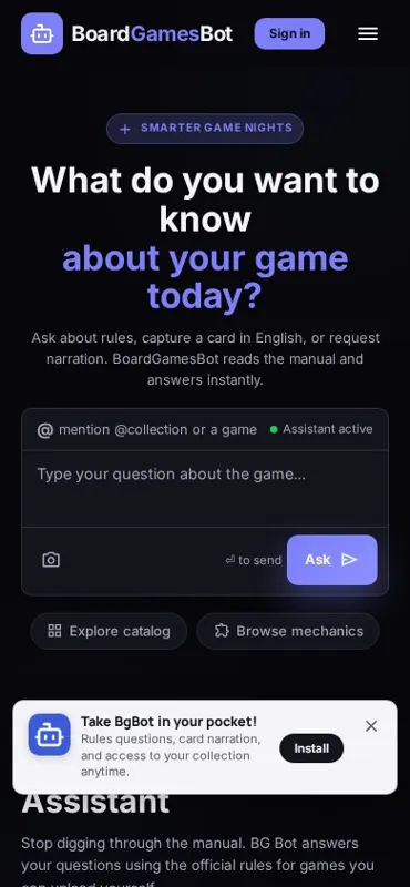 Screenshot of BoardGamesBot