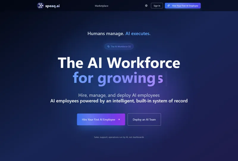 Screenshot of Speaq.ai