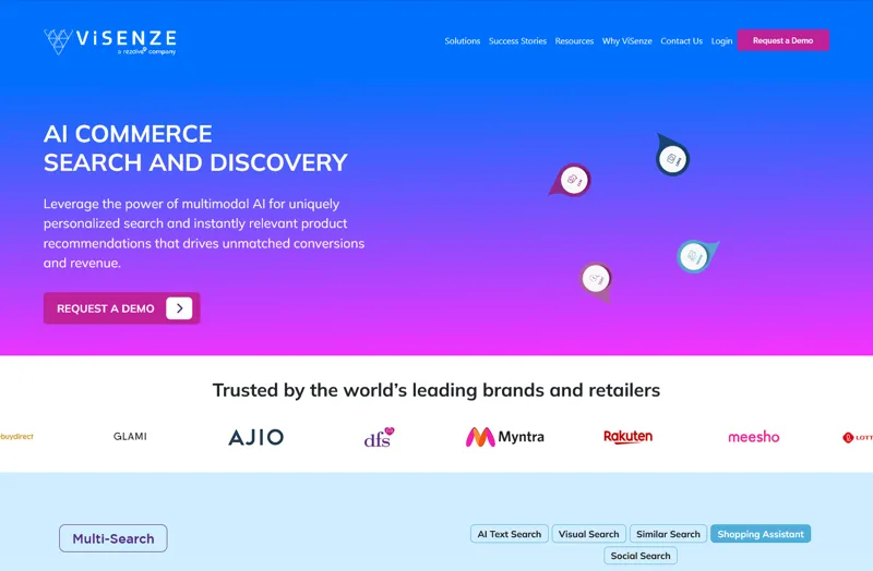 Screenshot of ViSenze