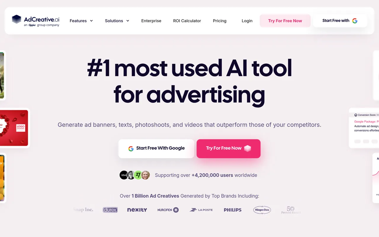 Screenshot of AdCreative.ai
