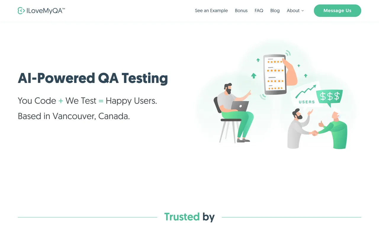 Screenshot of ILoveMyQA