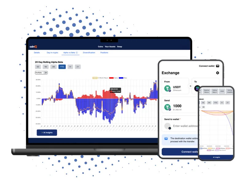 Screenshot of CoinIQ
