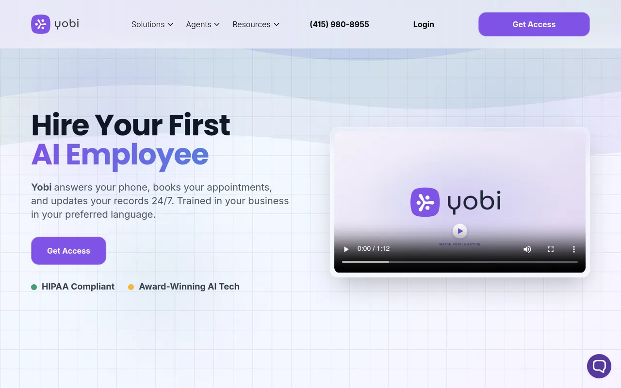 Screenshot of Yobi AI Platform