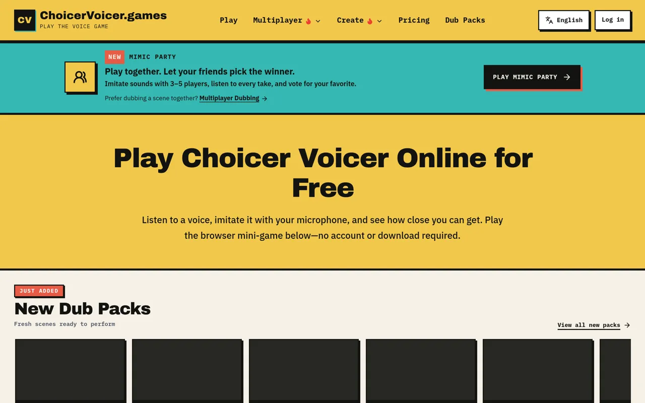 Screenshot of Choicer Voicer