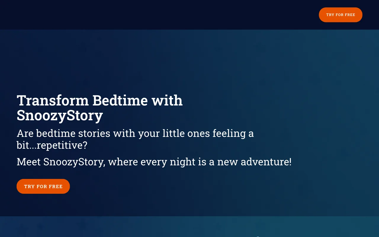 Screenshot of SnoozyStory