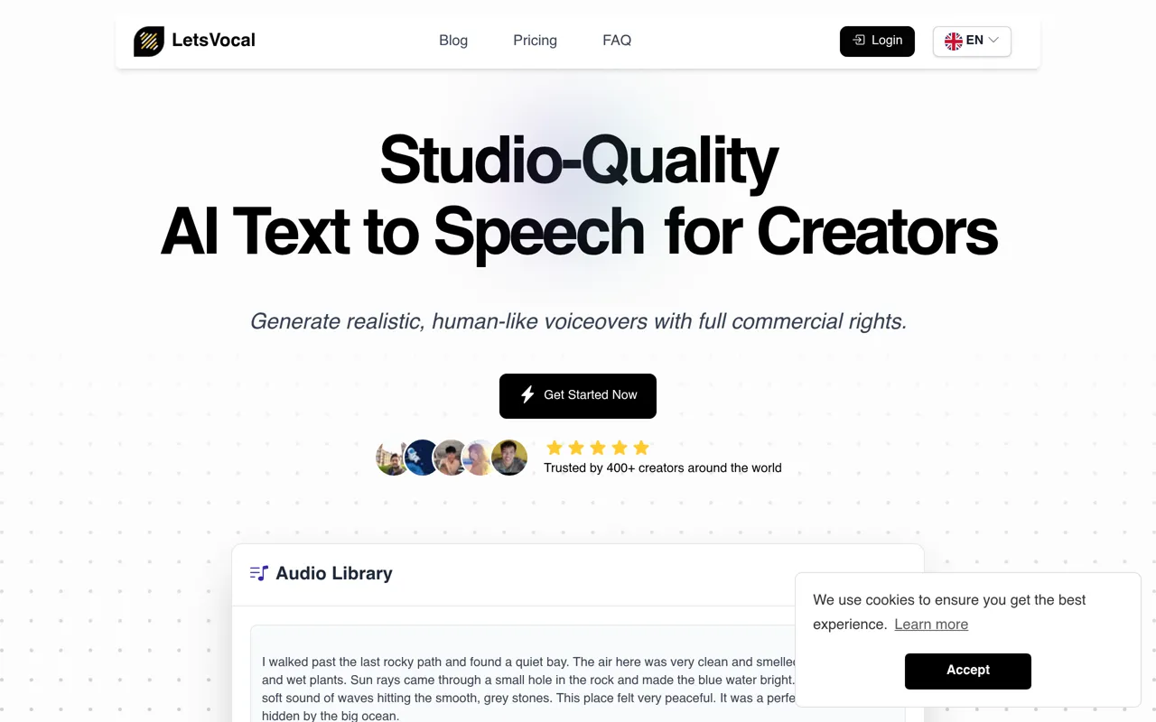 Screenshot of LetsVocal