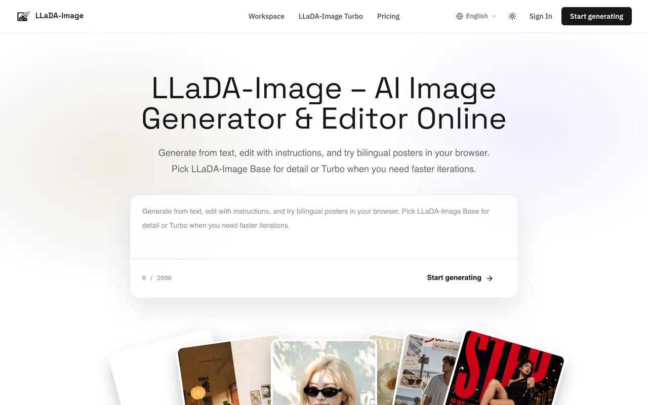 Screenshot of LLaDA-Image