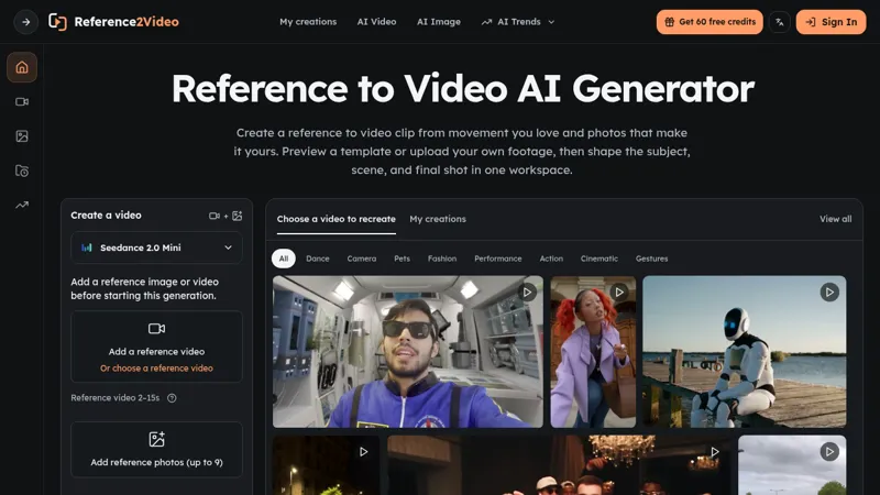 Screenshot of Reference2Video