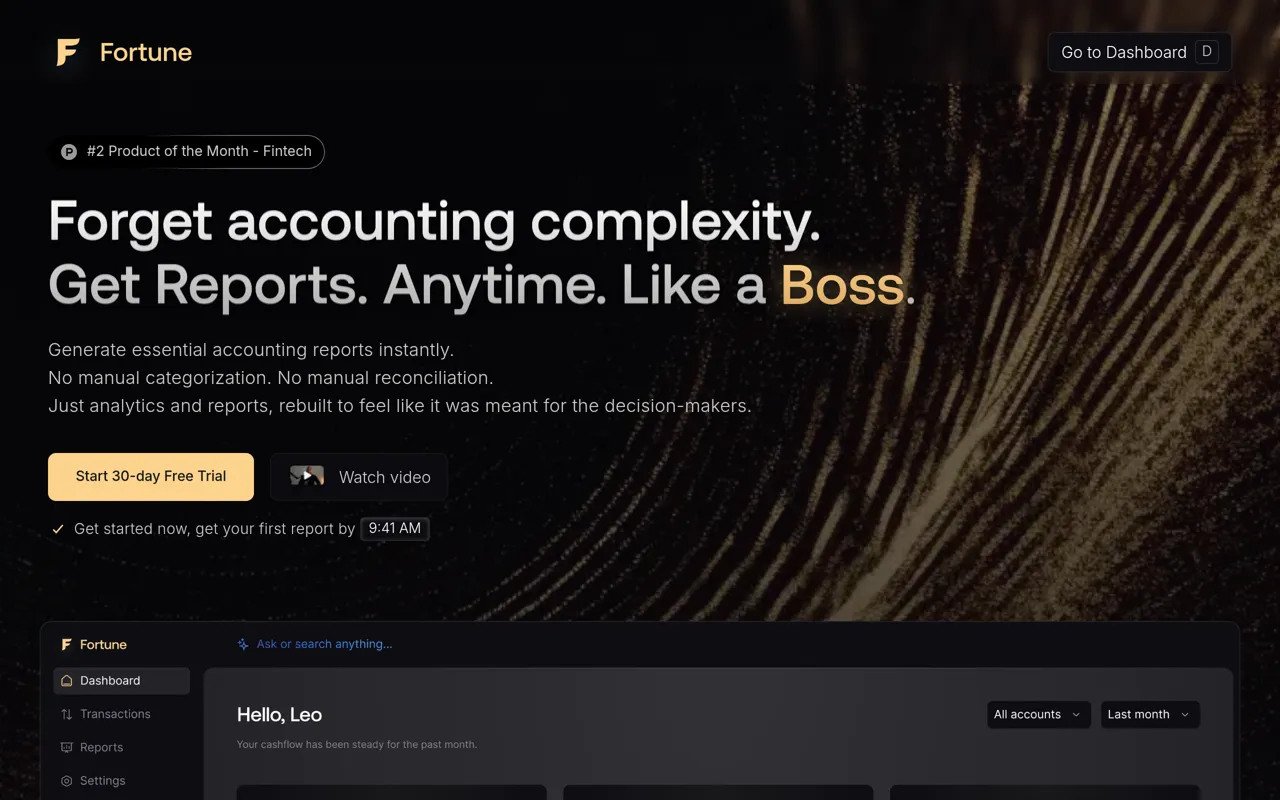 Screenshot of Fortune App