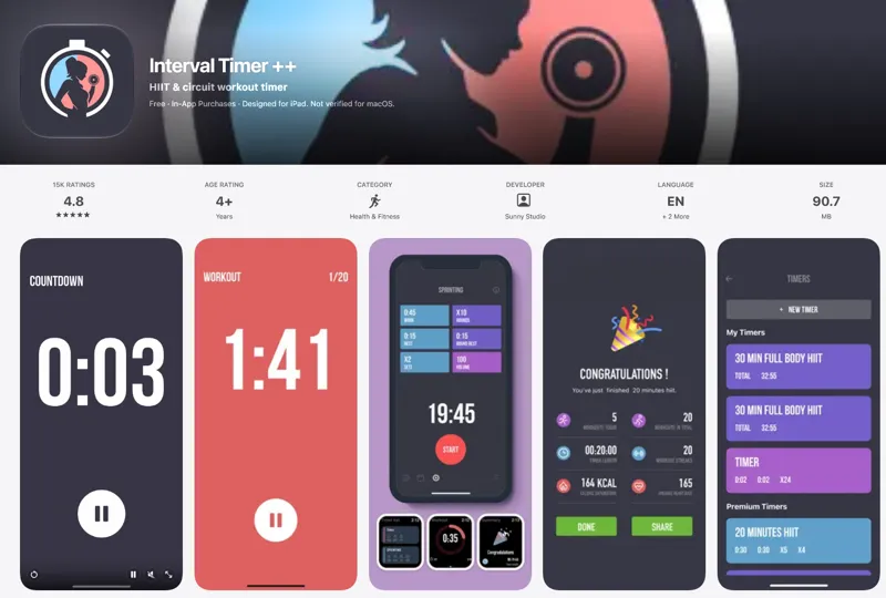 Screenshot of Interval Timer ++