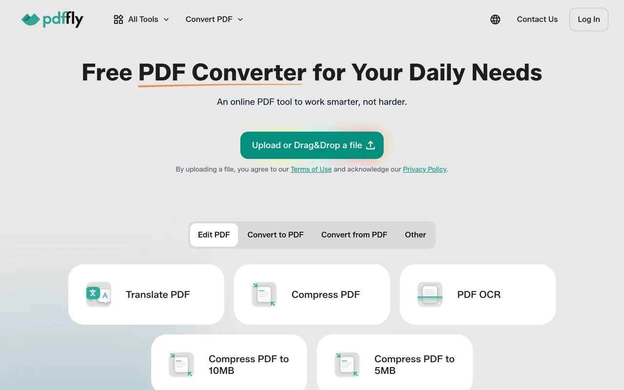 Screenshot of PDFFly
