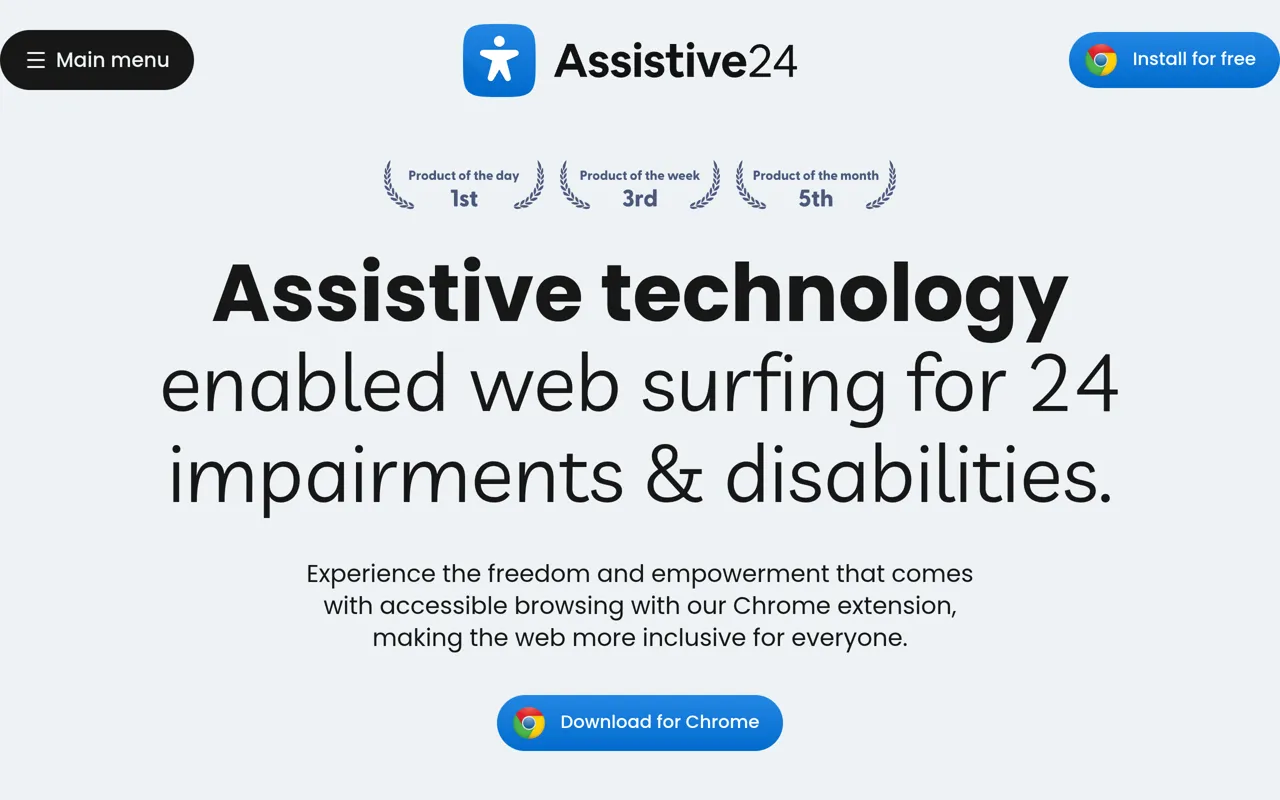 Screenshot of Assistive24