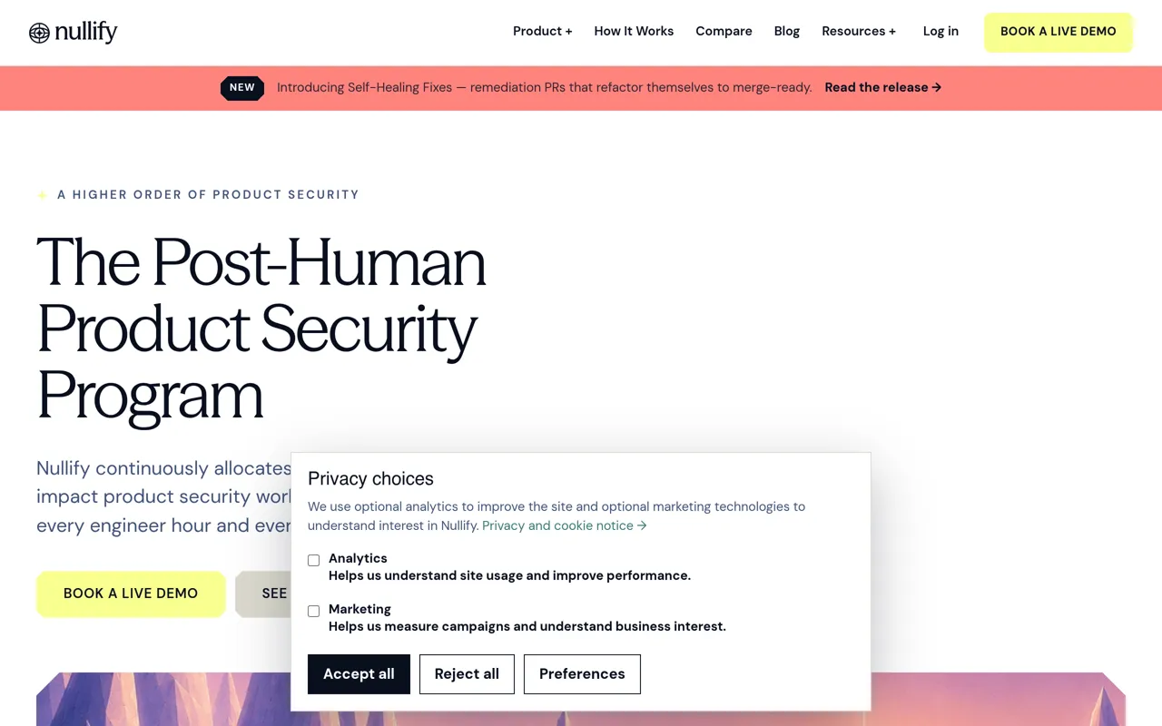 Screenshot of Nullify