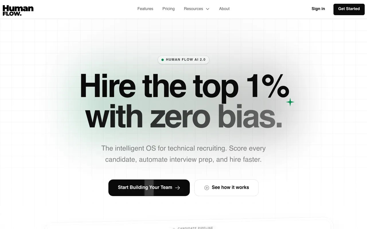 Screenshot of Human Flow AI