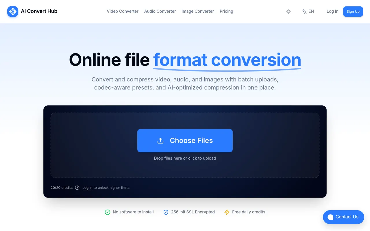 Screenshot of AI Convert Hub