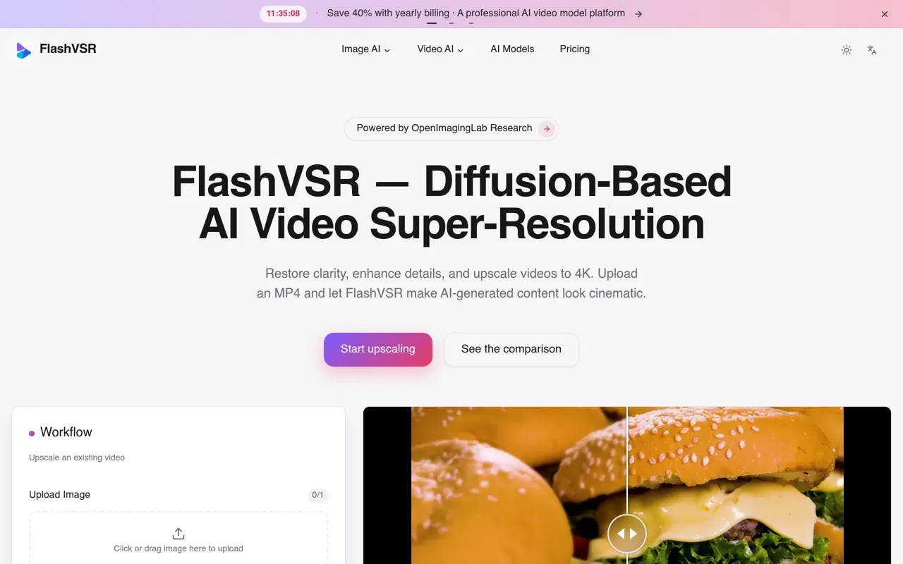 Screenshot of FlashVSR