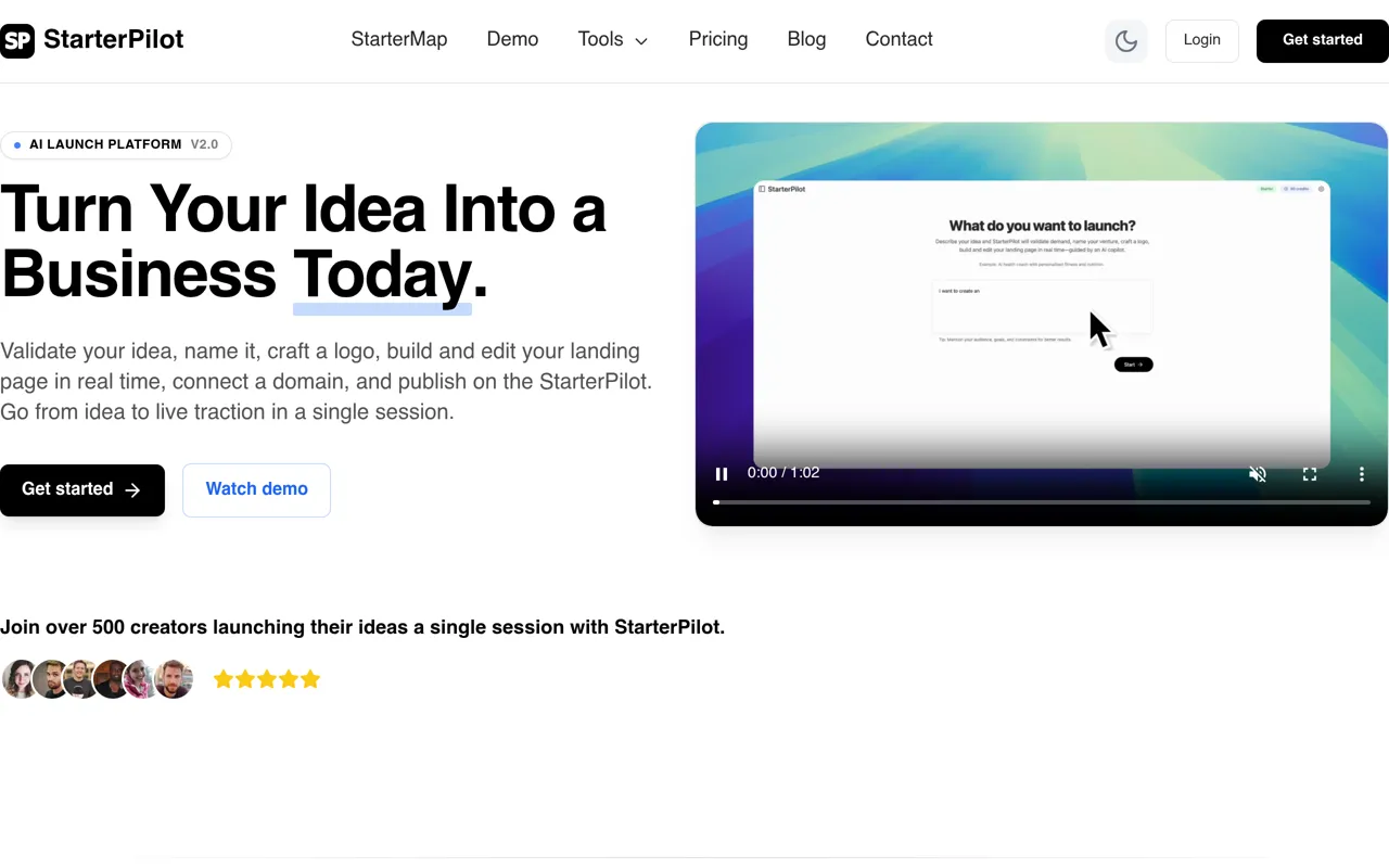 Screenshot of StarterPilot