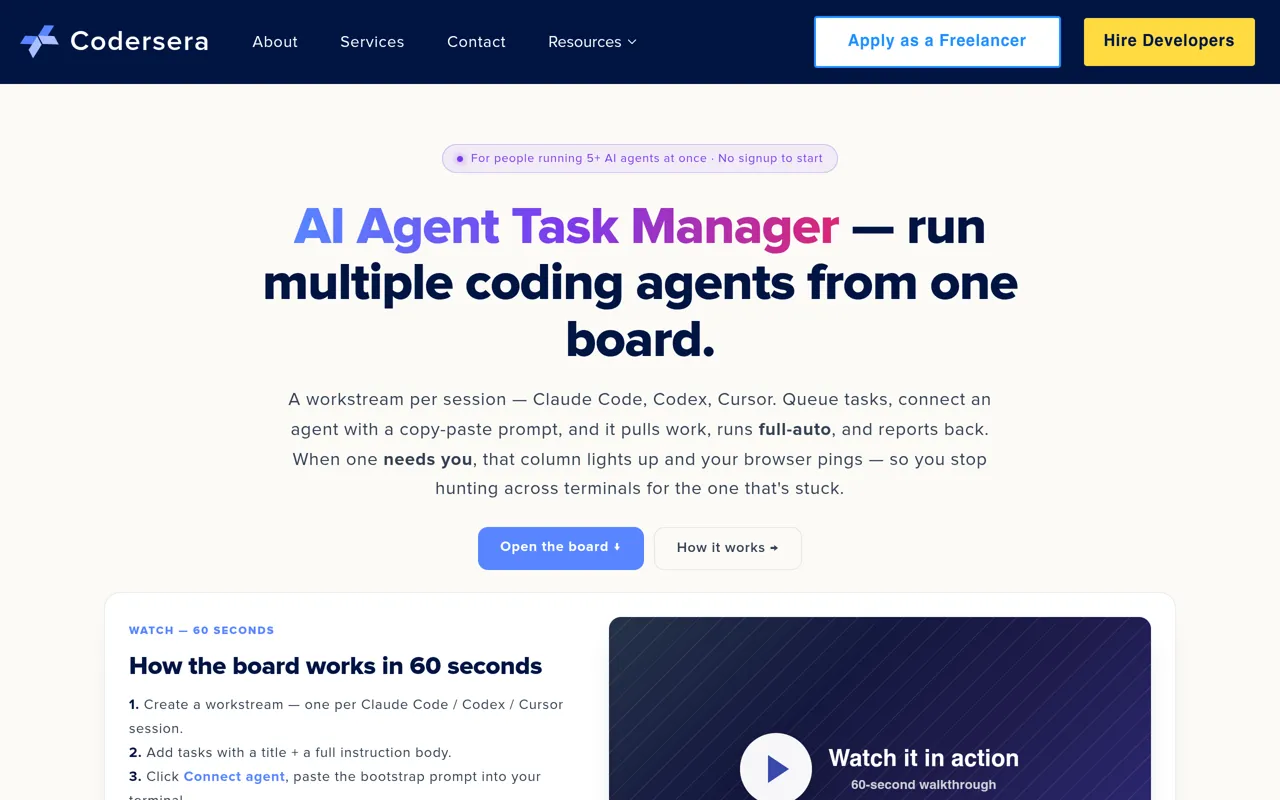 Screenshot of AI Agent Task Manager
