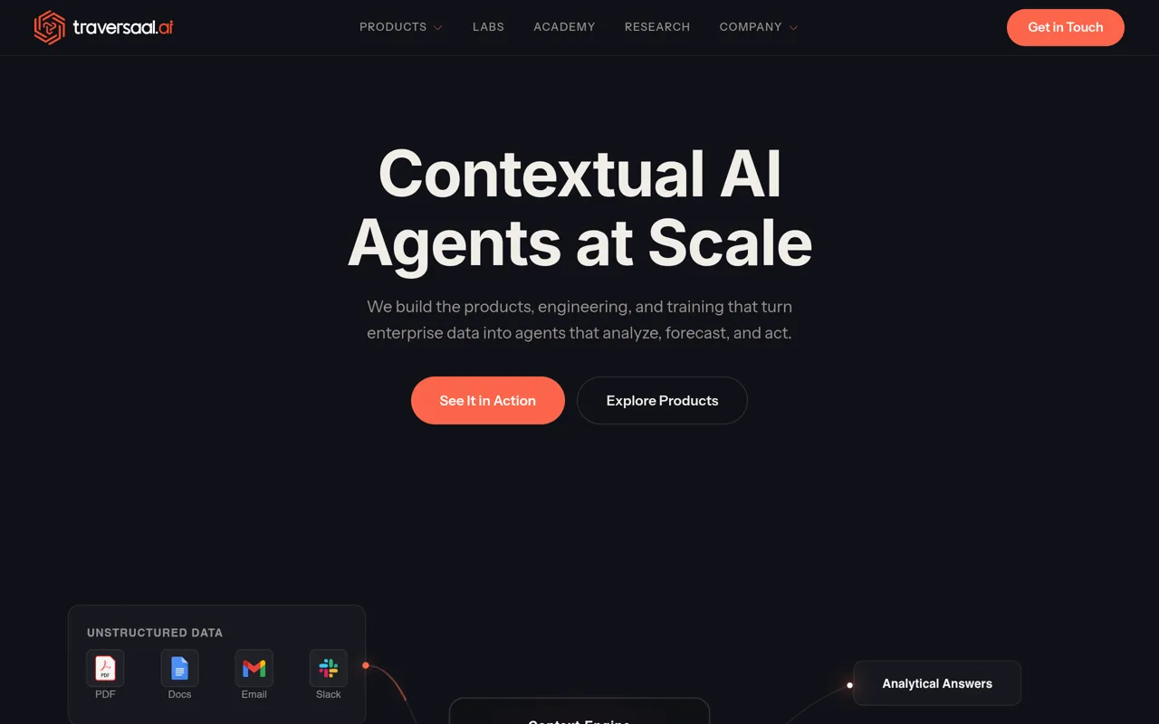 Screenshot of Traversaal.ai