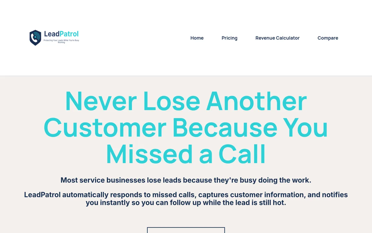Screenshot of LeadPatrol