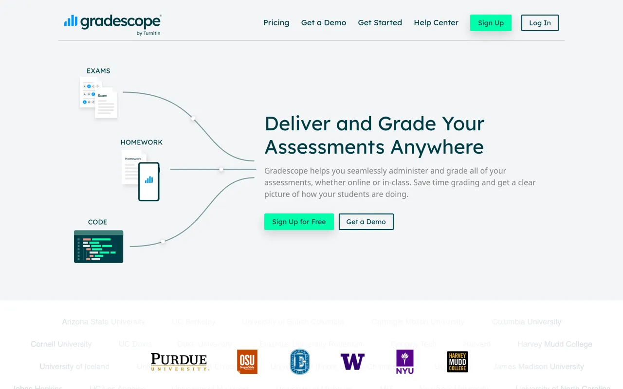 Screenshot of Gradescope