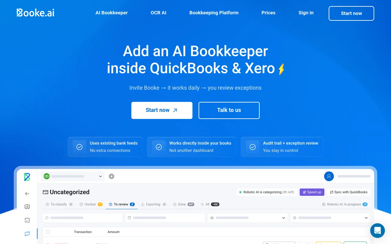 Screenshot of Booke AI