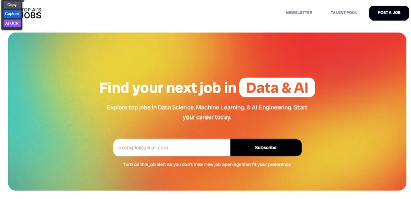 Screenshot of Top AI's Jobs