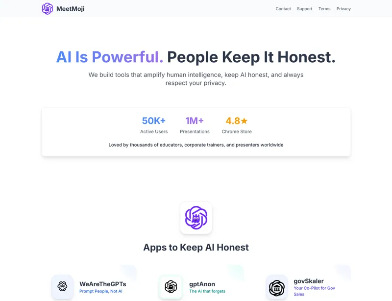 Screenshot of MeetMoji