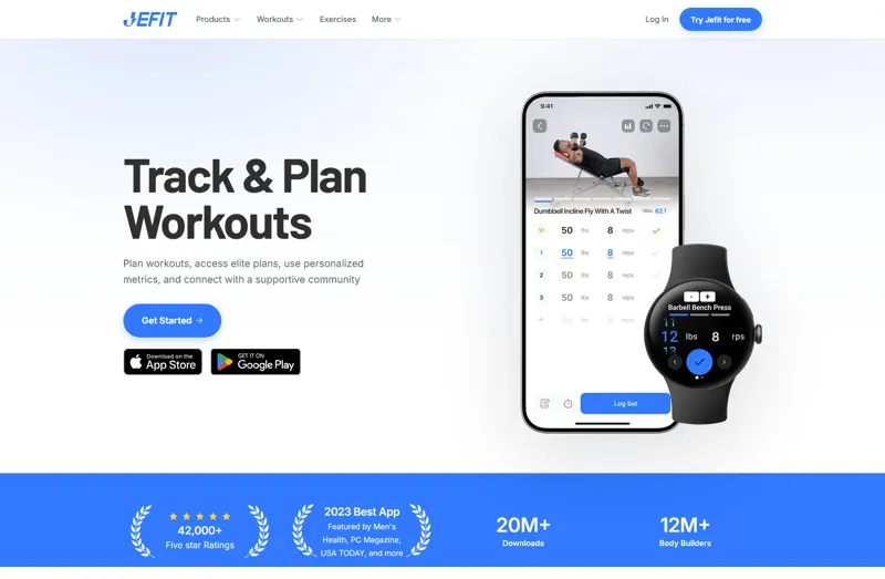 Screenshot of JEFIT