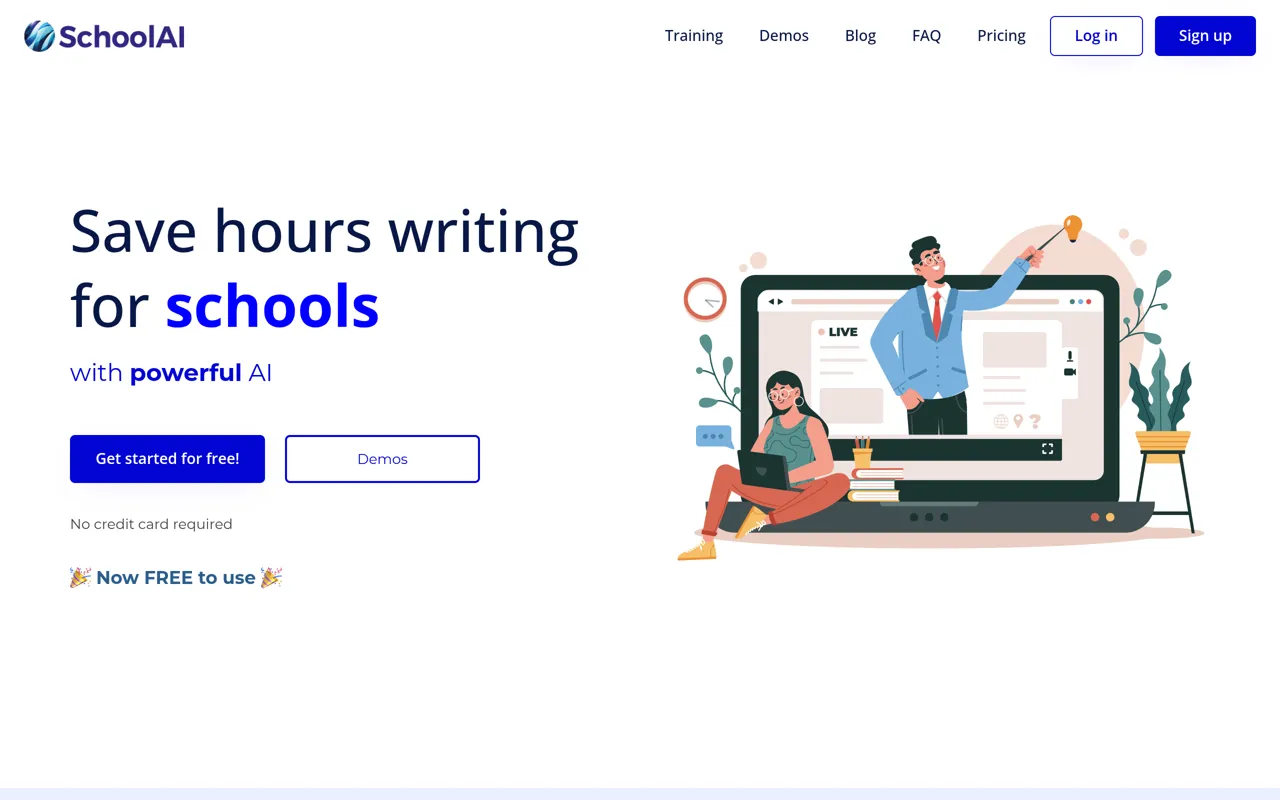 Screenshot of SchoolAI.co