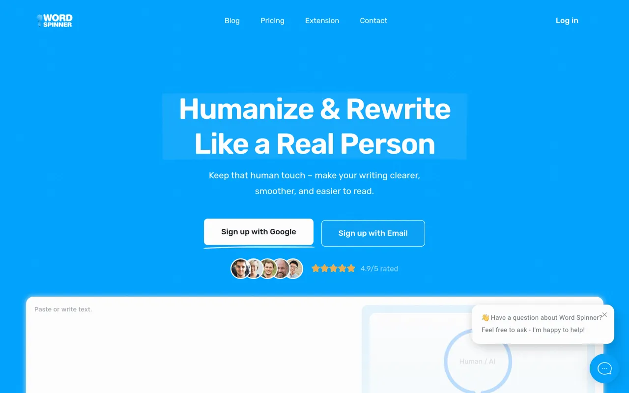Screenshot of Word Spinner